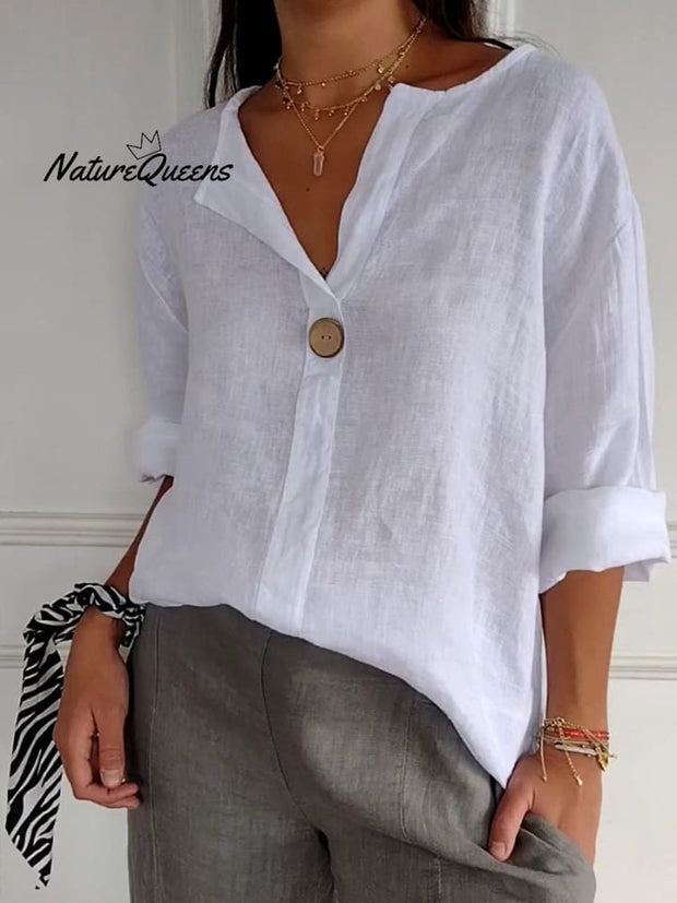 Women's Casual Cotton Linen Shirt