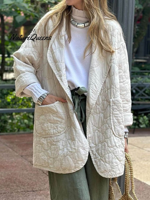 Women's Casual Quilted Cardigan