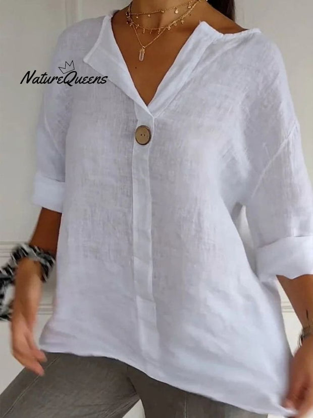 Women's Casual Cotton Linen Shirt