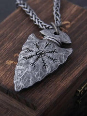 Compass Helmet Pendant Necklace